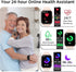 Wwzzey Smart Watch for Women with Answer/Dial Calls, 1.7" Waterproof Fitness Watch, Heart Rate Monitor