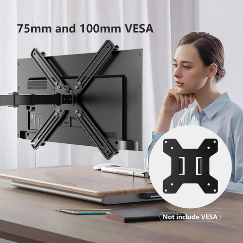 Pholiten VESA Mount Bracket Adapter, Monitor Arm Mounting Kit for Screen 13 to 27 inch, 75mm or 100mm VESA