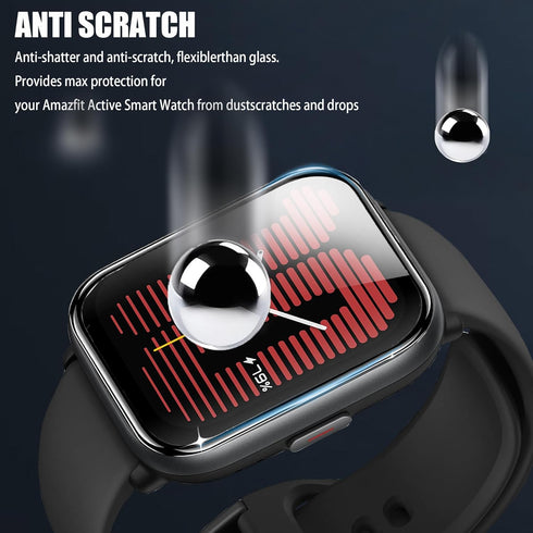 Compatible 3 Pack 3D Full Coverage PET Soft Screen Protector Film for RLQA Smart Watch, 1.83" Smart Watch