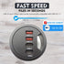 Grommet Desk-Fit USB 3.0 Hub, 2 Port Type A & 2 Port Type C, Compatible Charging and Data Transmission