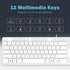 Wired USB Keyboard, Comfortable Quiet Chocolate Keys, Durable Ultra-Slim QWERTY Layout for PC, Windows 11/10/8/7 - White
