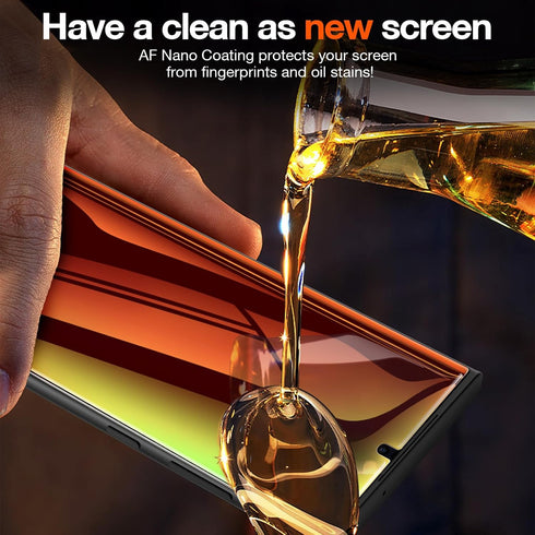 Fotbor Privacy Screen Protector for Samsung Galaxy S24 Ultra, 2 Pack Colorful Gradient Anti-Spy Anti-Blue Light Full