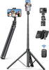 SelfieShow 75" Phone Tripod, Selfie Stick with Remote and Phone Holder, Extendable Tripod