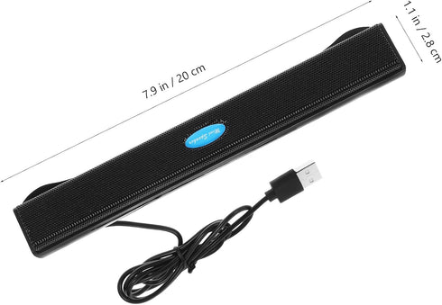 Sound Bars for TV - USB 2.0 Portable Soundbar, Small Surround Soundbar Speakers for PC/Gaming/Projectors
