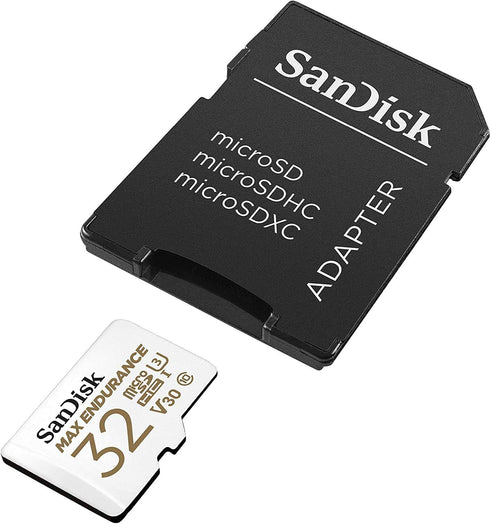SanDisk Max Endurance 32GB MicroSDHC Memory Card for Wyze Cam v2, Wyze Cam Pan Home Security Cameras, Class 10 Bundle