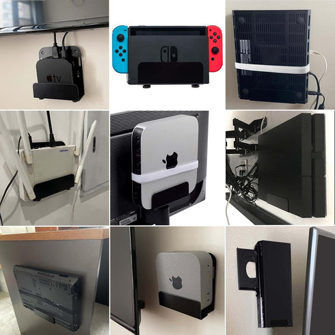 Gmailmall Cable Box Mount Modem Adjustable Wall Mount for Most Narrow Media Players Compatible with Roku, Router, Fire
