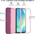 Qinmay A16 5G 3-Layer A16,WineRedPink Phone Case for Samsung Galaxy Case with HD Screen Protector, Heavy Duty