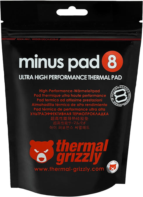 Thermal Grizzly Minus Pad (120 x 20 x 0.5 mm, 2 Pieces, Minus Pad 8)
