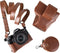 MUZIRI KINOKOO EOS R50 R100 Case, Retro PU Leather Protective Case for Canon EOS R50 R100 DSLR Camera