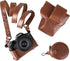 MUZIRI KINOKOO EOS R50 R100 Case, Retro PU Leather Protective Case for Canon EOS R50 R100 DSLR Camera