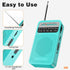 Goodes Portable Radio AM FM, Transistor Radio with Loud Speaker, 2AA Battery Operated, Green Color