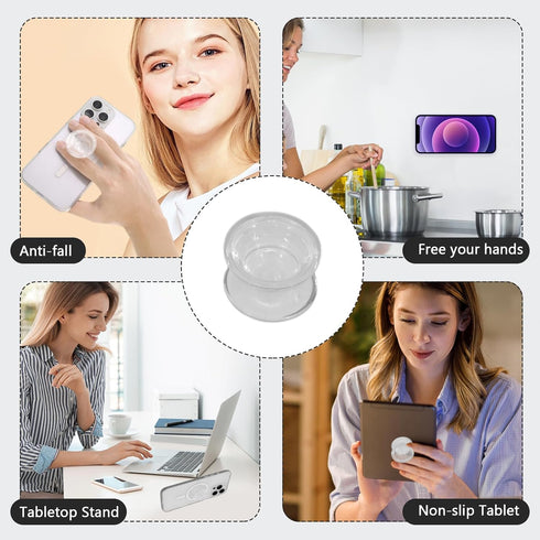 MVVM 10 Pcs Expandible Collapsible Mobile Phone Grip Stand Holder, Self-Adhesive Adhesive on The Bottom, Suitable