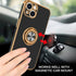BENTOBEN iPhone 13 Case, Slim Fit 360° Ring Holder, Shockproof Kickstand, Magnetic Car Mount, Non-Slip, Black Cover.
