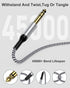 6.35mm 3.5mm 1/4" 1/8" 6.6FT to Audio Cable, Braided TRS Male to Male Adapter Cord, Bidirectional Stereo Aux for iPhone