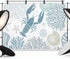 Znujuabbrel 12x8ft Photography Backdrop,Ocean Teal Blue Lobster Coral Starfish Professional Photo Backdrops Non-Reflective