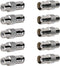 BNC Female to RCA Female Coupler Adapter Connector for CCTV Security Systems, Pack of 10