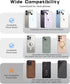 Magnetic Phone Grip for iPhone 15/14/13/12 Pro Max/Plus, Removable Loop Grip with Silicone Soft Finger Strap (White)