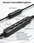 USB C Wired Headphones with Microphone, HiFi Stereo Deep Bass, Noise Cancelling for Live Singing, Black