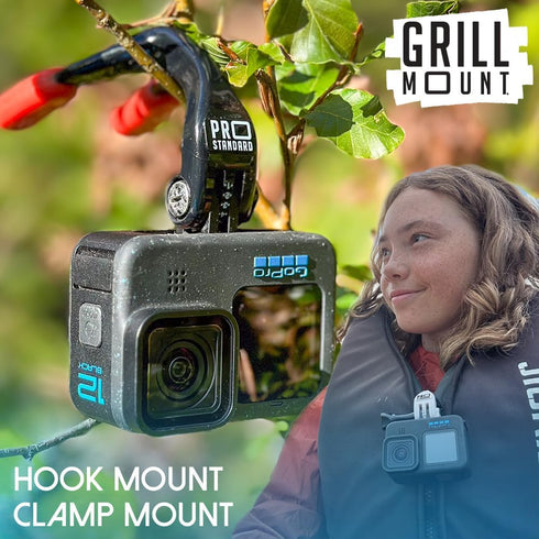 Pro Standard Grill Mount 3.0, Best Mouth Mount Compatible with GoPro Cameras (Black/Red)
