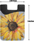 Sunflower Phone Card Holder, Adhesive Credit Card Holders Sleeve for Phone Case Compatible with Most Phones