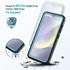 Lanhiem Samsung Galaxy S24 Case, IP68 Waterproof Dustproof with Built-in Screen Protector, Rugged Cover, Light Blue