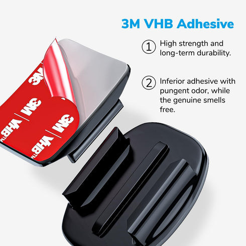 Sametop Helmet Sticky Mounts Adhesive Buckle Kit, Compatible with GoPro Hero 12 11 10 Max 9 8 7 6 5, 12 in 1 Accessories