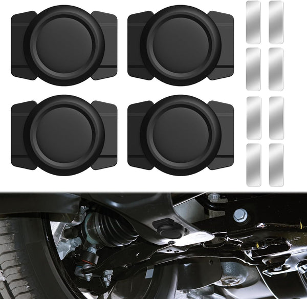 KAKUPPA 4 Pcs Car Magnetic Holder Case, Hidden Black Silicone Convenient Find Quickly
