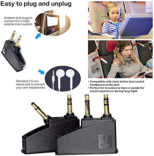 QC15 Airplane Headphone Adapter for Bose 700 QuietComfort 2 QC3 QC45 QC35 QC35ii QC15 QC25 NC700 SoundLink SoundLinkII