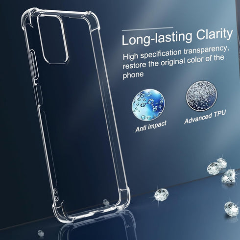 Clear Case for Moto G 5G 2024 with 2pcs Screen Protector, TPU Shock-Absorption, Flexible Reinforced Corners - Clear