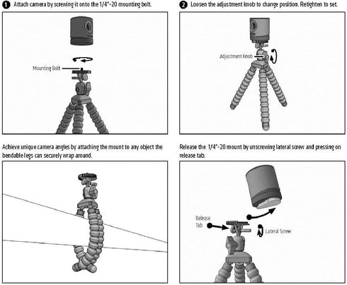 ARKON MEVTRIXL Flexible Tripod Mount for Mevo Live Streaming Camera - Black/Blue