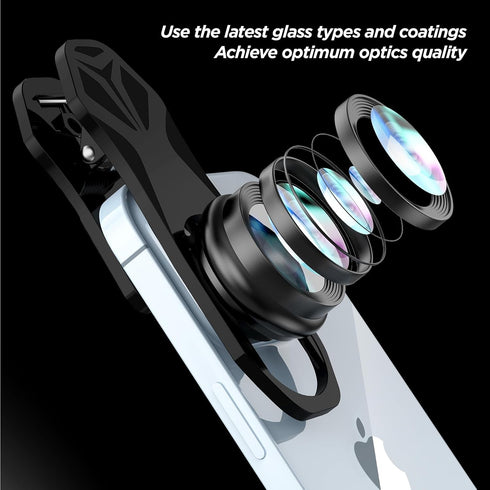 210° Fisheye Lens, Professional Cell Phone Lens for iPhone, Samsung, Pixel, BlackBerry, iPad, Notebook, Fish Eye Lens