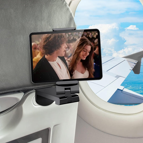 WixGear Universal Airplane in Flight Tablet Phone Mount, Handsfree Holder for Desk with Multi-Directional Dual 360