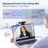ROCWARE 1080P RC15 30fps 110 Webcam with Microphone, Computer Camera for PC with FOV/Privacy Cover/Low Light