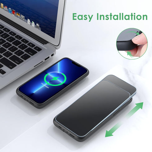 Feob Battery Case for iPhone 13/13 Pro - 7500mAh Portable Charger Case for Extended Battery Life, Black