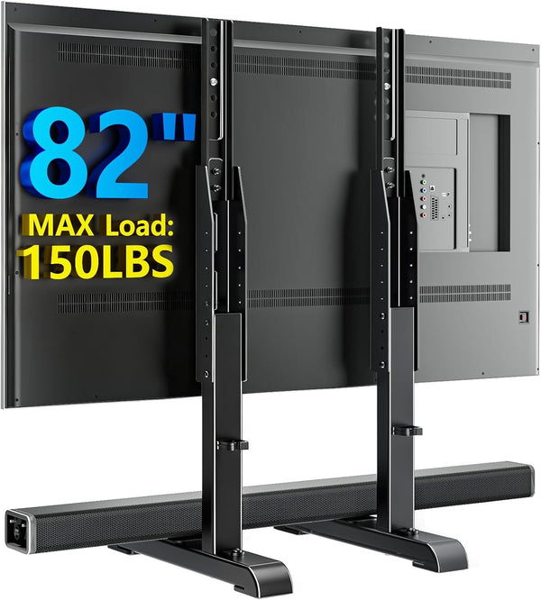 AX WABER Universal TV Stand, Table Top TV Stand Base Wobble-Free Replacement for Most