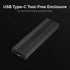 SABRENT USB 3.2 10Gbps Type C Tool Free Enclosure for M.2 PCIe NVMe and SATA SSDs, EC-SNVE