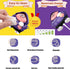 Cute Cartoon 3D Silicone Case for AirPods Pro 2nd/1st Generation with Keychain and Lanyard Cleaner Kit for Kids (Purple)