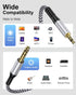 6.35mm 3.5mm 1/4" 1/8" 6.6FT to Audio Cable, Braided TRS Male to Male Adapter Cord, Bidirectional Stereo Aux for iPhone