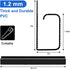 ZhiYo Cable Management Under Desk, 6x15.7in, 94.5in Cord Organizer, Self-Adhesive Wire Management Black J Channel