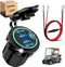 10L0L Golf Cart Quick Charge QC 3.0 Dual USB Charger Socket, 12V-24V USB Outlet for Yamaha EZGO Club Car