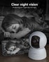 TMEZON 2K,Pan/Tilt 3MP 360 Indoor Security Camera Wi-Fi Pet Camera with Vicohome App WiFi IP HD Baby Camera