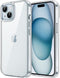 JETech iPhone 15 Case 6.1-Inch, Clear Anti-Scratch Back, Non-Yellowing Shockproof Bumper Cover (Clear)