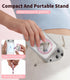 Blissfuhue 17/16/15/14 Portable Double-Sided Magnetic Phone Holder with Mirror, for Magnetic Phone GripFoldable