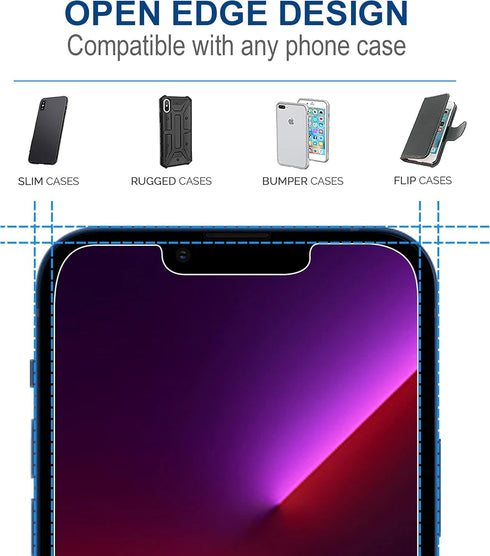 Arae Screen Protector for iPhone 14/iPhone 13/iPhone 13 Pro, HD Tempered Glass, 6.1 inch, 3 Pack, Anti Scratch