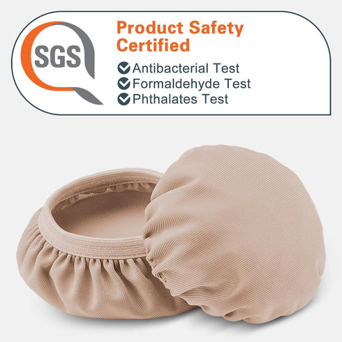 Geekria 2 Pairs Flex Fabric Headphone Covers - Washable & Stretchable Sanitary Protectors for Over-Ear Headsets
