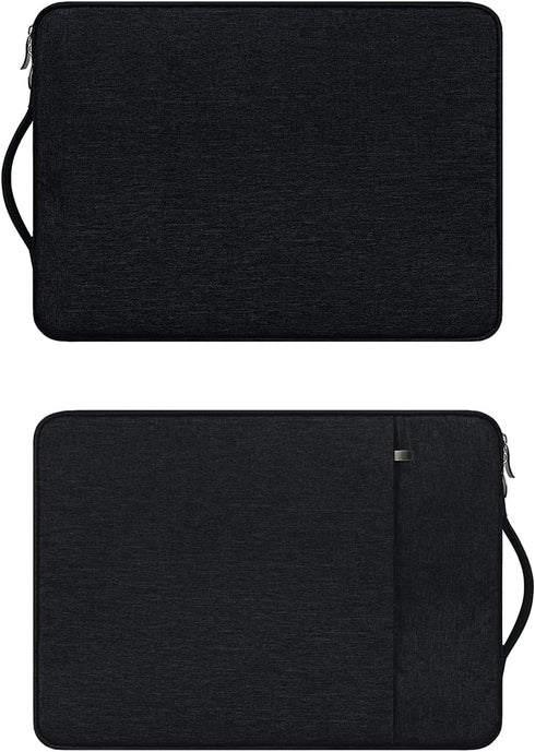 RAINYEAR 15.6 Inch Laptop Sleeve Case for 15.6" Notebook, Handbag with Handle Strap, Waterproof Cover - Black