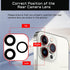 for iPhone 12 Pro OEM Rear Camera Lens Replacement with Dual-Sided Adhesive for iPhone 12PRO Back Camera Glass Lens with Fix Tool Repair Kit Tweezers A2341 A2406 A2407 A2408