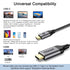 QGeeM 10ft USB C to HDMI Cable Adapter, Braided 4K@60Hz, Compatible with iPhone 15 Pro Max, MacBook Pro