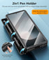 FNTCASE Military Grade 360 Full-Body Protective Case for Samsung Galaxy Z-Fold-6, Heavy Duty with Kickstand - Black