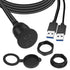 QIANRENON Dual USB C to USB 3.0 Threaded Flush Mount Waterproof Cable Adapter, 2 USB 3.0 Male to 2 USB C Female